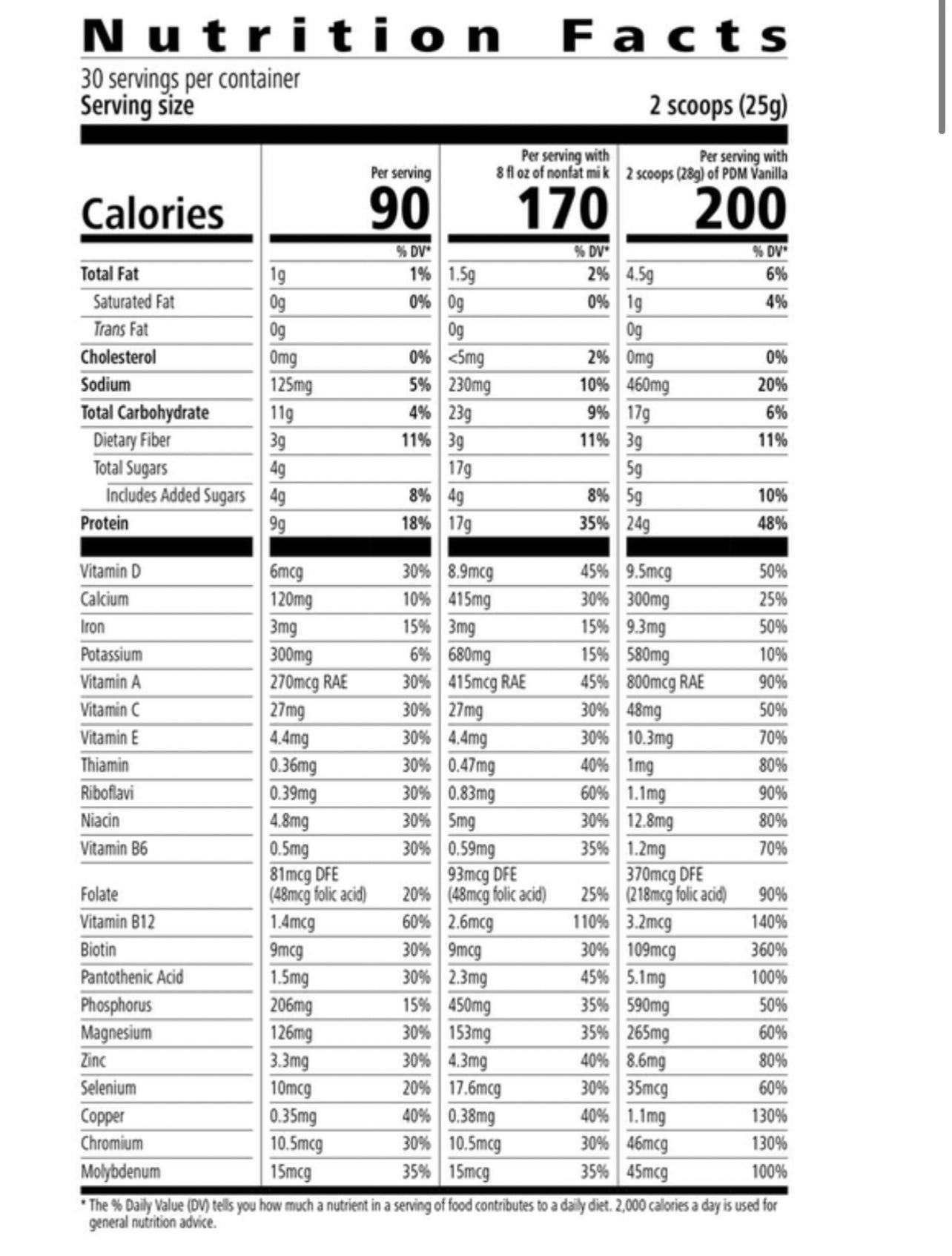 French Vanilla Meal replacement shake